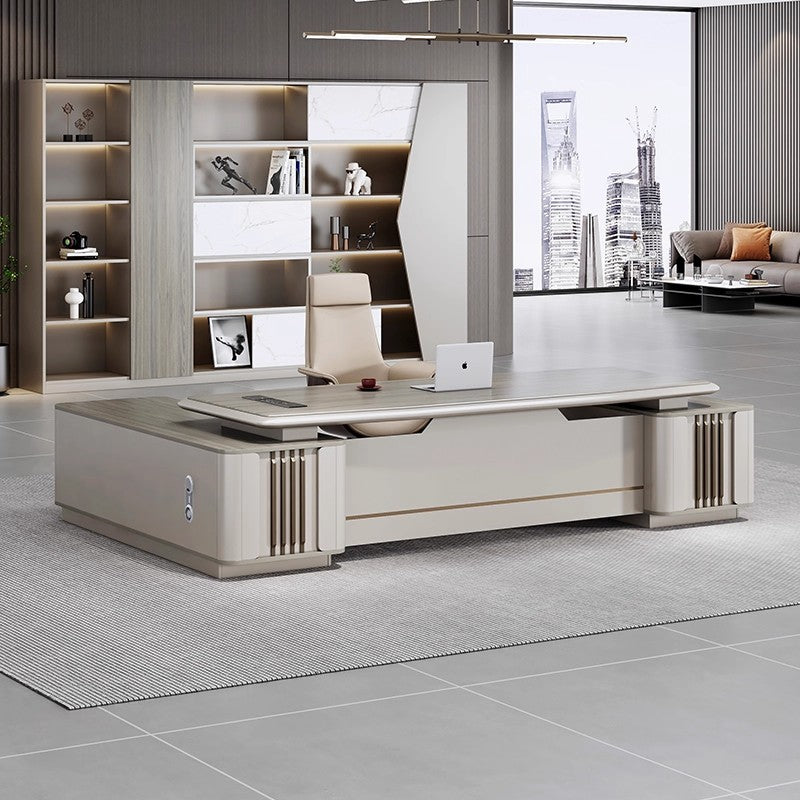 Office Desk, Boss Desk and Chair Set, Light Luxury Modern Office Furniture, Manager's Desk, Office Table, Executive Desk, Boss Table ED-A108