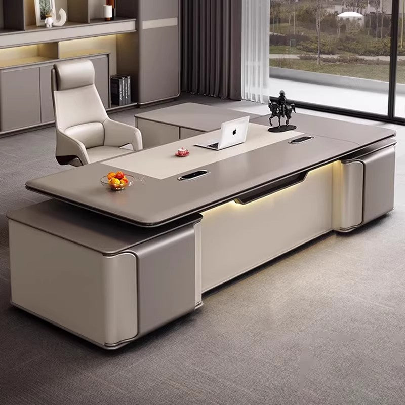 Executive Desk High-End General Manager's Office Large Desk Light Luxury Chairman's Office Furniture President Desk ED-A131