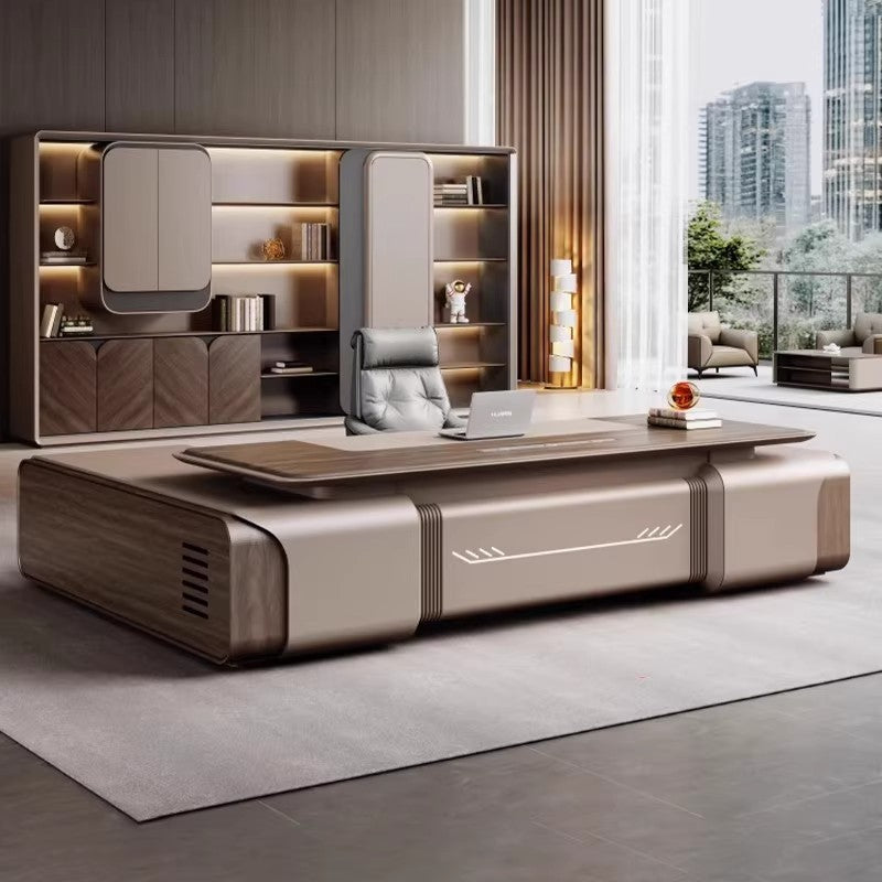 Boss's Desk Light Luxury and High-End Executive Desk Leader's Office Desk Combination Set Chairman's Large Desk ED-A126