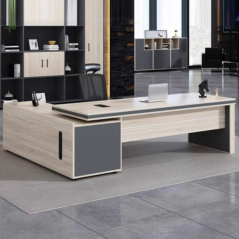 Office Desk Boss Desk Office Furniture Modern Influencer Light Luxury High-End Office Table and Chair Set Executive Desk ED-A105