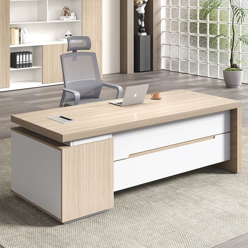 Boss's Desk and Chair Set Single Person Office Computer Desk Modern Minimalist Financial Table Executive Manager Desk ED-A134