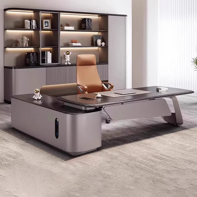 Light Luxury Office Desk High-End Boss Table Manager's Office Desk and Chair Set Chairman's Executive Desk Single President's Desk ED-A121