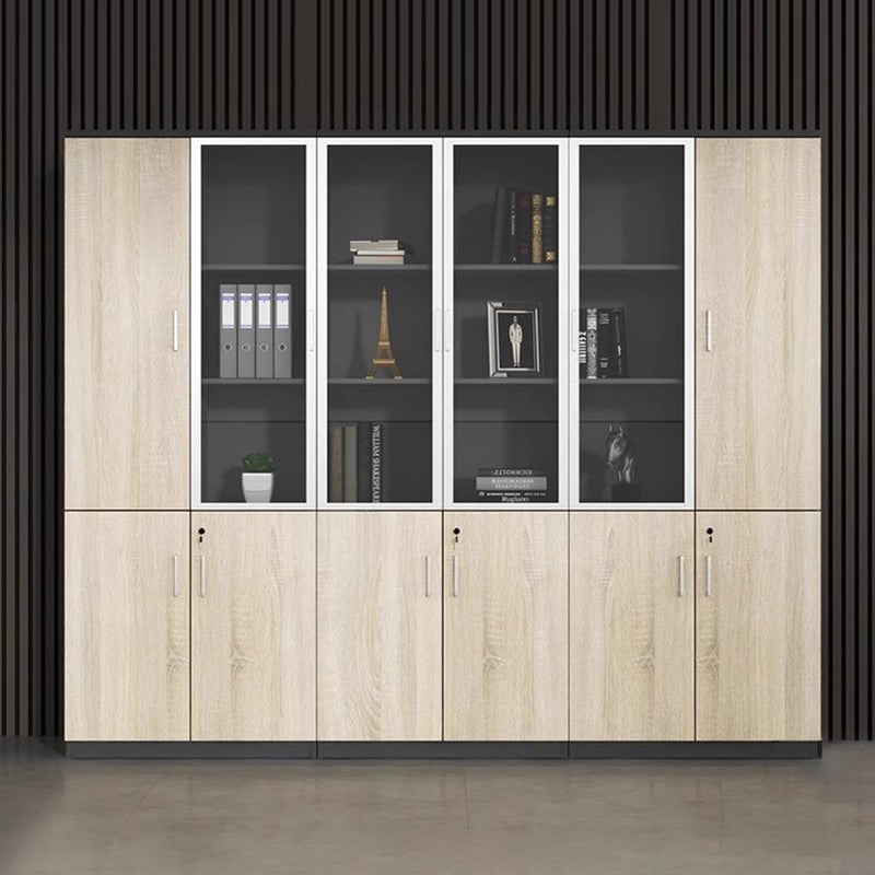 文件資料櫃木質帶鎖保密簡約收納落地多層板式老闆辦公室書櫃-SC-A104