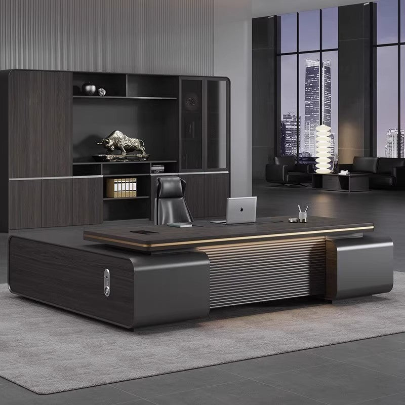 Light Luxury Executive Desk, Premium Office Furniture, Manager Desk, Simple Modern Double Pedestal Desk, President Desk, Boss Table ED-A112