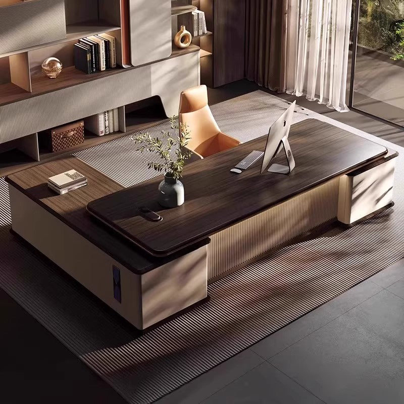 Fashionable Boss Desk, Minimalist Modern Office Furniture, Light Luxury Chairman/President Desk ED-A123