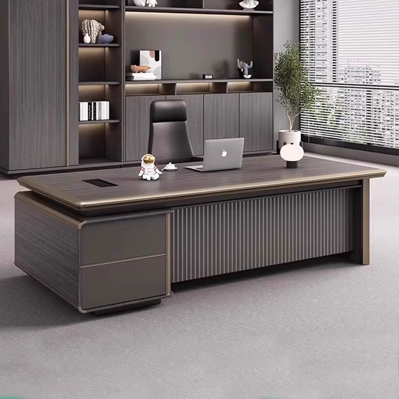 Simple Modern Desk and Chair Set, High-End Office Furniture, Manager's Desk, Luxury Boss Desk ED-A117