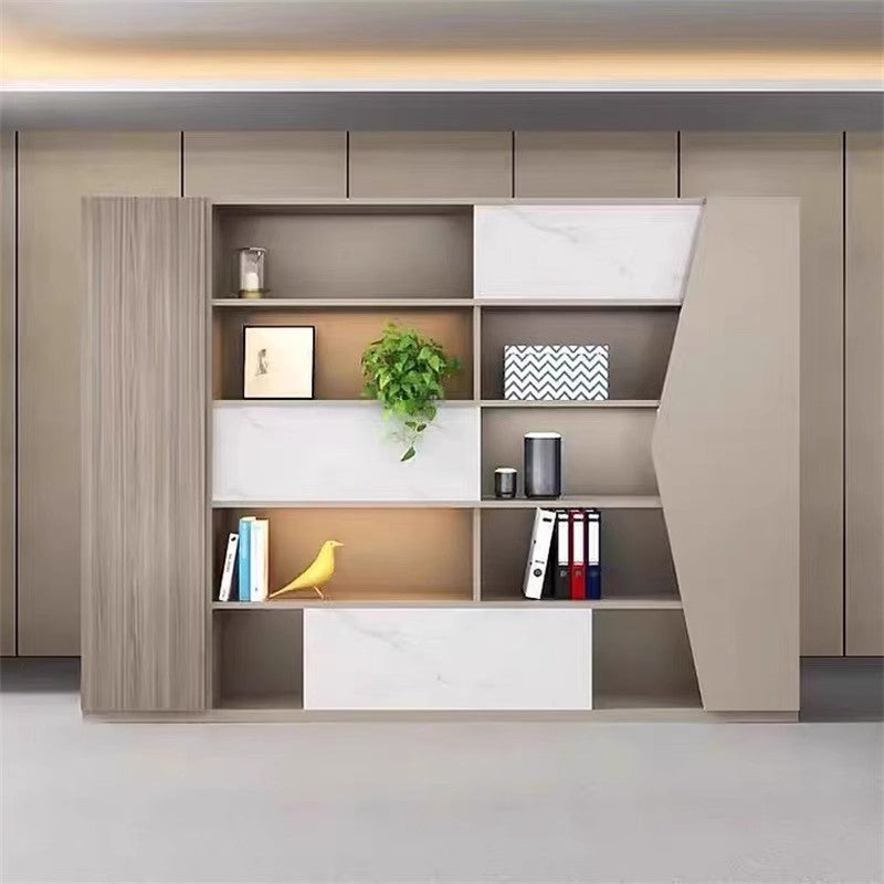 Filing Cabinet Wooden Document Cabinet Storage Cabinet Light Luxury Bookshelf Manager's Office Background Cabinet Boss's Office File Cabinet - SC-A102