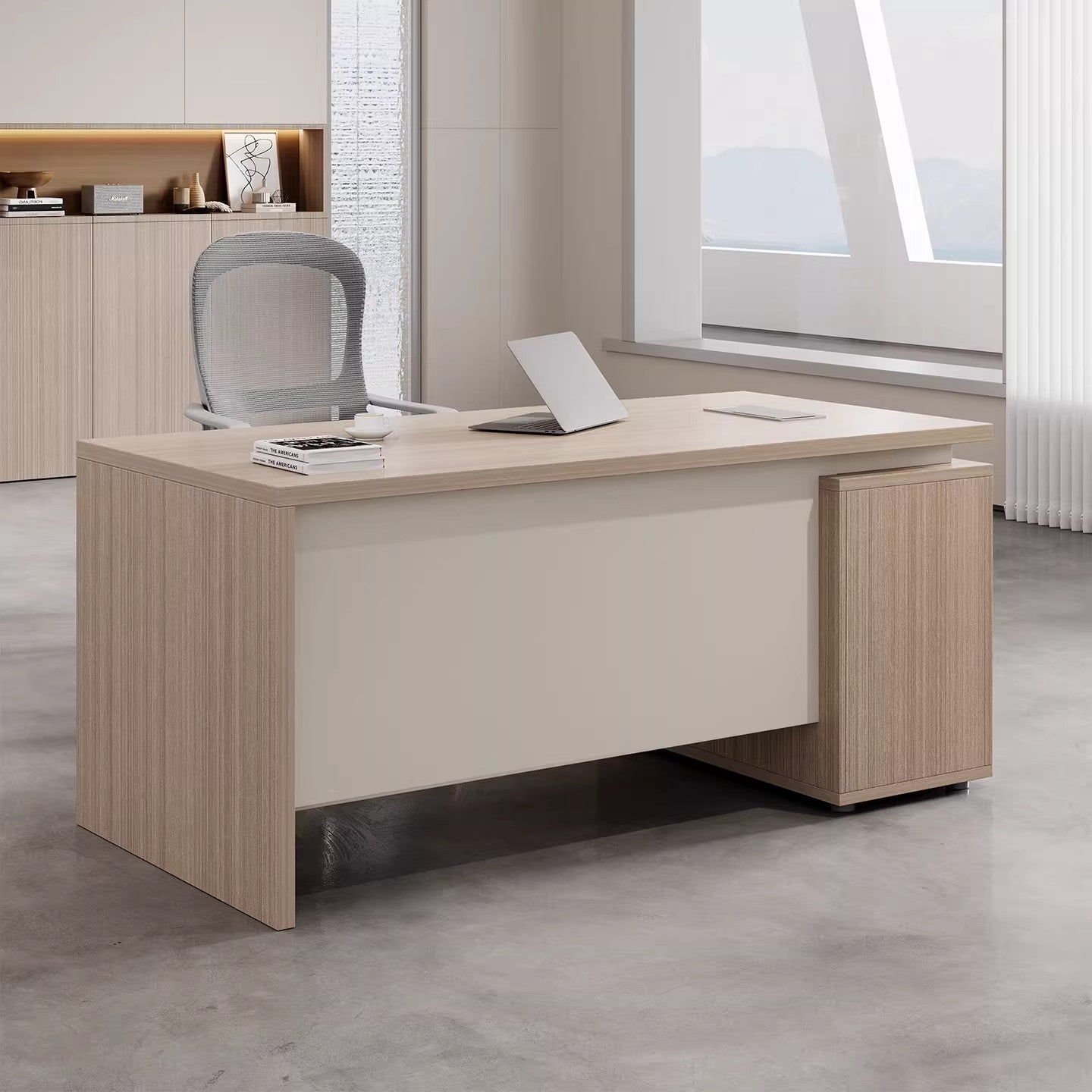 Financial staff desk and chair set, workstation, office desk, single person computer desk ED-A133