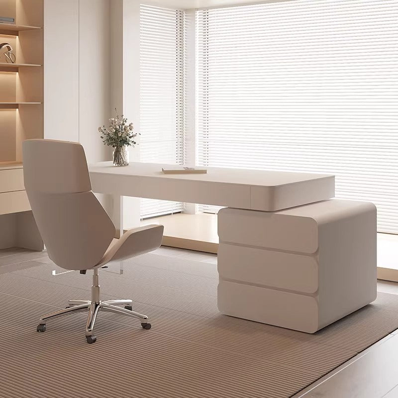 Cream Style Office Desk Minimalist Home Boss Writing Desk Beauty Salon Medical Aesthetics Consultation Table with Drawers Computer Desk ED-A136