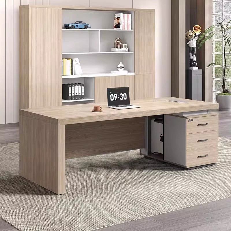 Boss's Desk and Chair Set Single Person Office Computer Desk Modern Minimalist Financial Table Executive Manager Desk ED-A134