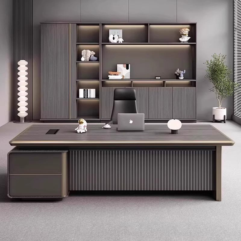 Simple Modern Desk and Chair Set, High-End Office Furniture, Manager's Desk, Luxury Boss Desk ED-A117