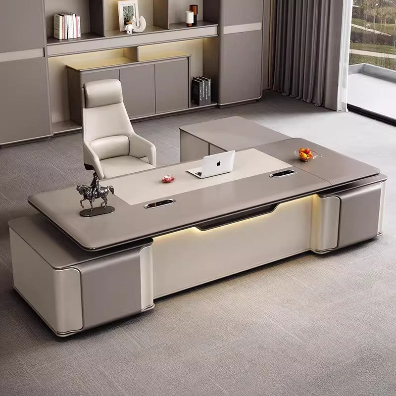 Executive Desk High-End General Manager's Office Large Desk Light Luxury Chairman's Office Furniture President Desk ED-A131