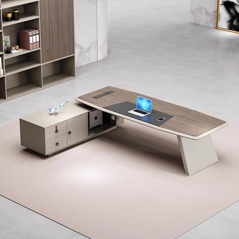 Executive Desk, President Desk, Simple Modern Office Desk and Chair Set, Office Furniture, Manager/Supervisor Light Luxury Executive Desk ED-A101