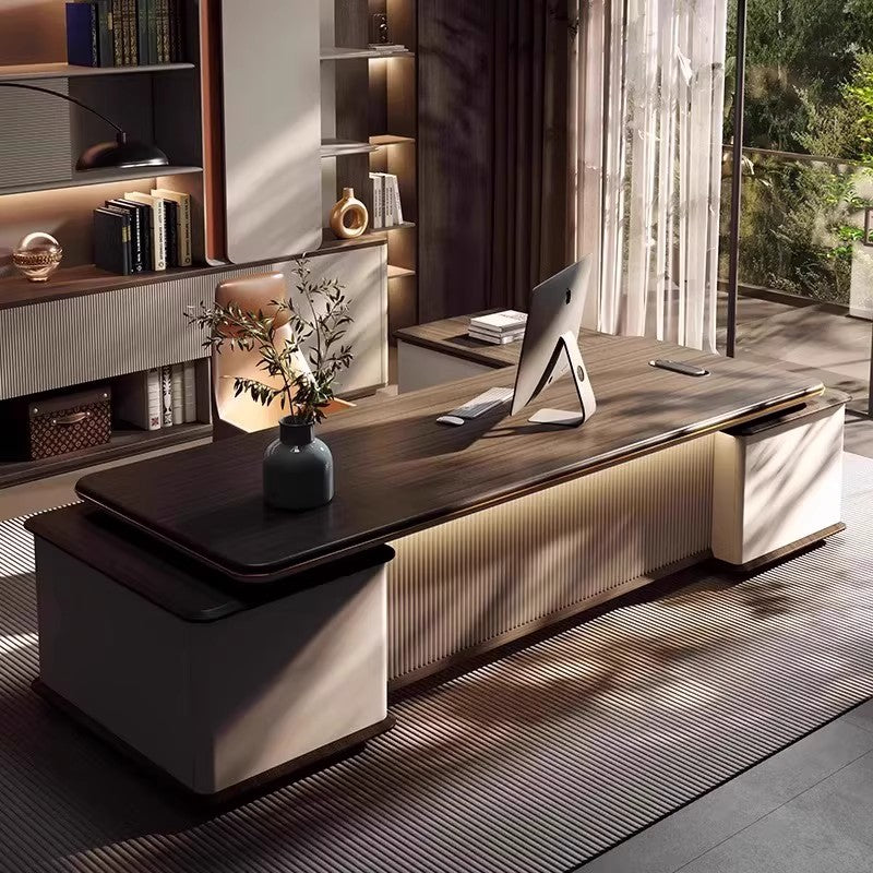 Fashionable Boss Desk, Minimalist Modern Office Furniture, Light Luxury Chairman/President Desk ED-A123