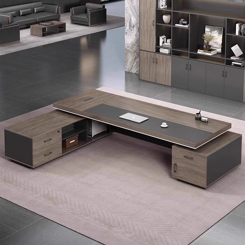 Boss's desk, minimalist modern light luxury office desk and chair set, executive desk, president's desk, manager's desk, large office desk ED-A103