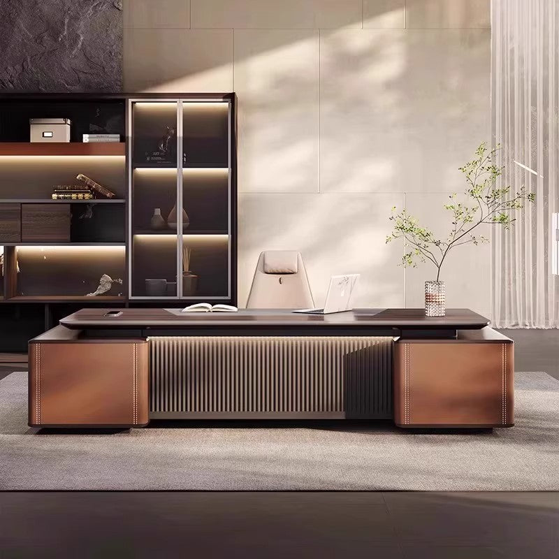 Atmospheric Executive Desk, Presidential Desk, Luxury High-End Manager Desk, Chairman's Office Desk Set ED-A122