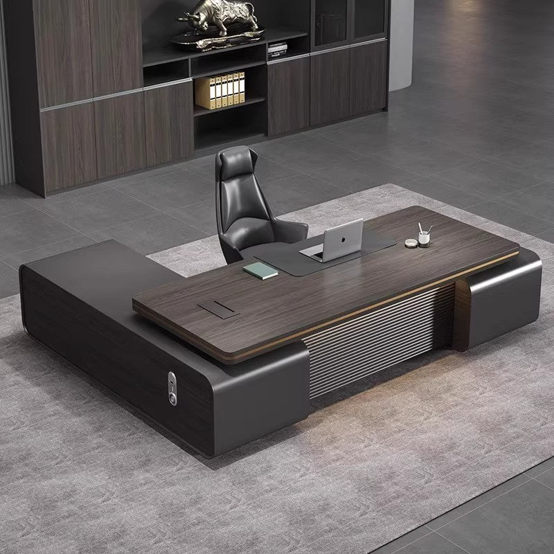 Light Luxury Executive Desk, Premium Office Furniture, Manager Desk, Simple Modern Double Pedestal Desk, President Desk, Boss Table ED-A112