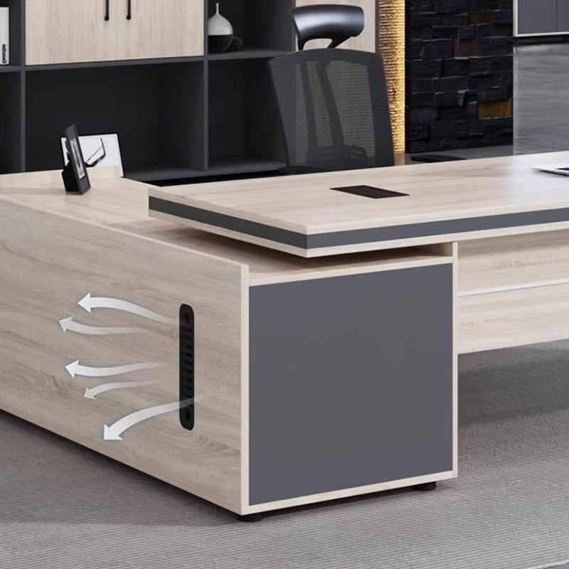 Office Desk Boss Desk Office Furniture Modern Influencer Light Luxury High-End Office Table and Chair Set Executive Desk ED-A105