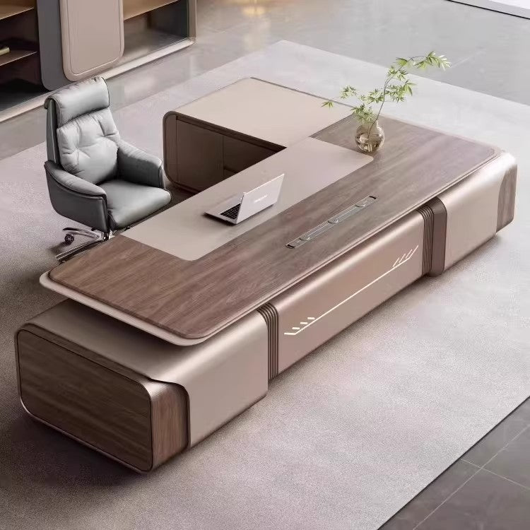 Boss's Desk Light Luxury and High-End Executive Desk Leader's Office Desk Combination Set Chairman's Large Desk ED-A126