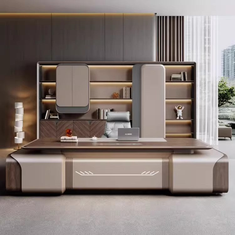 Boss's Desk Light Luxury and High-End Executive Desk Leader's Office Desk Combination Set Chairman's Large Desk ED-A126