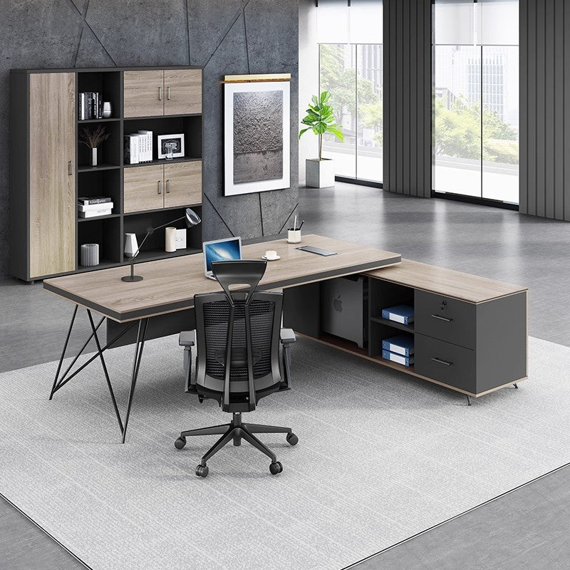 Office Desk and Chair Set Manager Desk Single Executive Desk Modern Simple CEO Desk Panel Executive Desk ED-A102