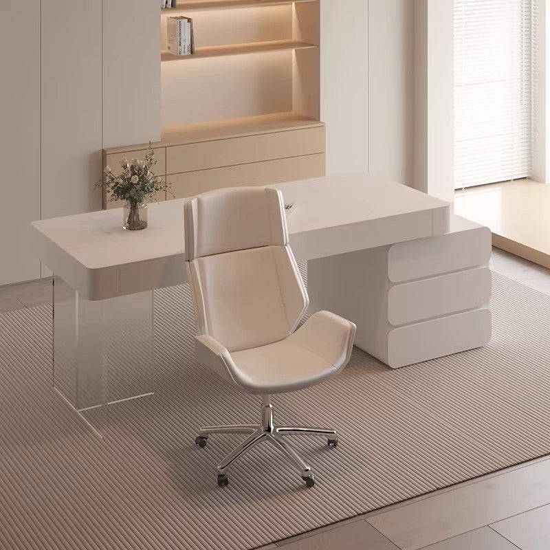 Cream Style Office Desk Minimalist Home Boss Writing Desk Beauty Salon Medical Aesthetics Consultation Table with Drawers Computer Desk ED-A136