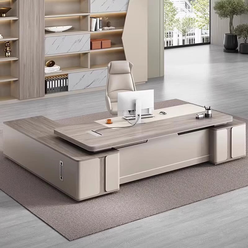 Executive Desk Minimalist Modern Light Luxury High-End CEO Desk and Chair Set Office Desk Executive Table ED-A111