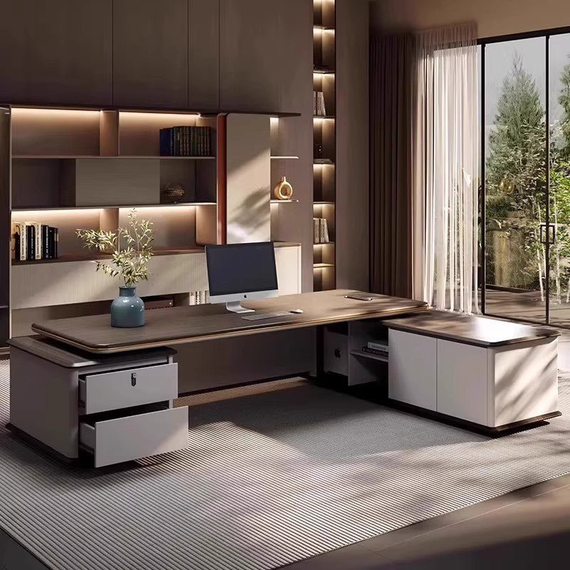 Fashionable Boss Desk, Minimalist Modern Office Furniture, Light Luxury Chairman/President Desk ED-A123