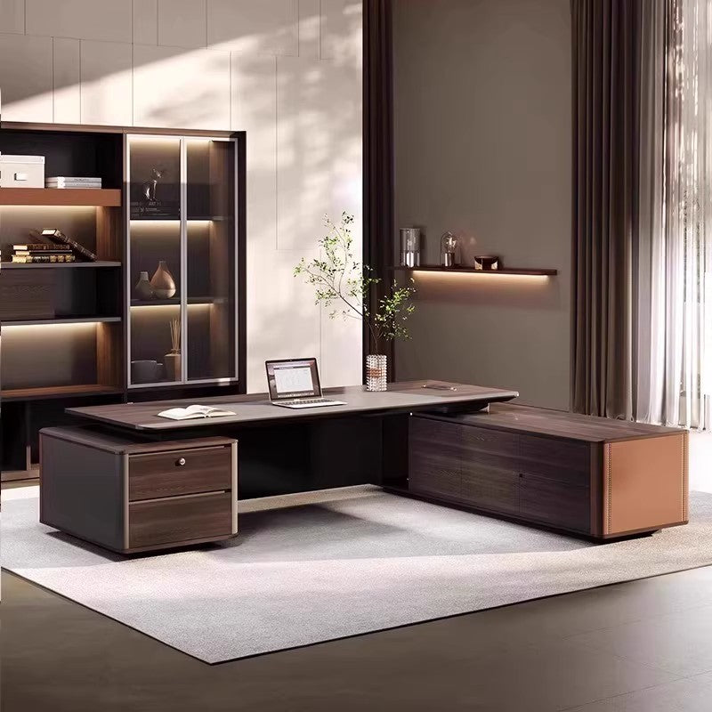 Atmospheric Executive Desk, Presidential Desk, Luxury High-End Manager Desk, Chairman's Office Desk Set ED-A122