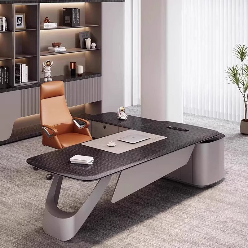 Light Luxury Office Desk High-End Boss Table Manager's Office Desk and Chair Set Chairman's Executive Desk Single President's Desk ED-A121