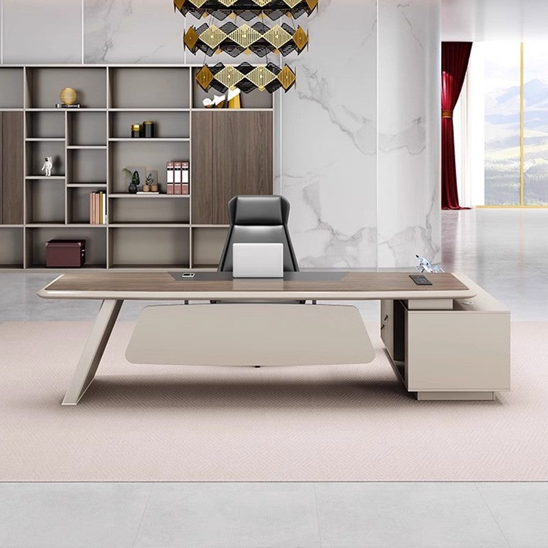 Executive Desk, President Desk, Simple Modern Office Desk and Chair Set, Office Furniture, Manager/Supervisor Light Luxury Executive Desk ED-A101