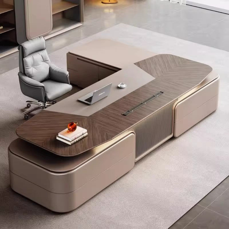 Executive Desk, Light Luxury, High-end Feel, Chairman's Grand Office Desk Combination, E0 Manager Desk, Boss Table ED-A127