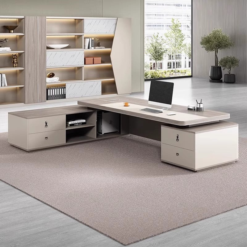 Executive Desk Minimalist Modern Light Luxury High-End CEO Desk and Chair Set Office Desk Executive Table ED-A111