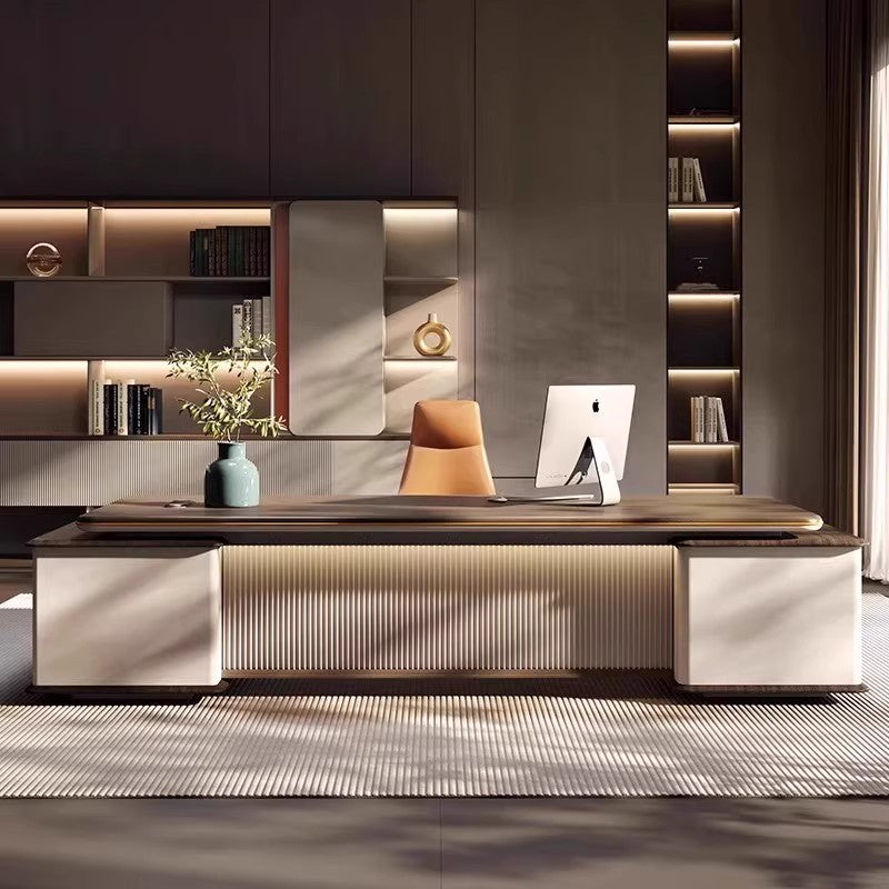 Fashionable Boss Desk, Minimalist Modern Office Furniture, Light Luxury Chairman/President Desk ED-A123