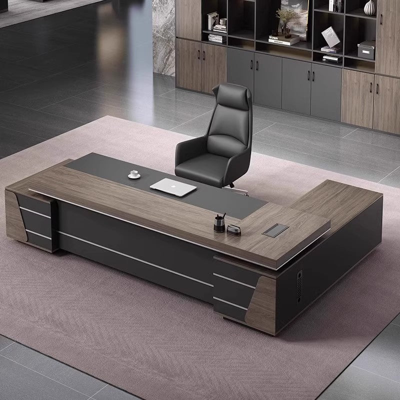 Boss's desk, minimalist modern light luxury office desk and chair set, executive desk, president's desk, manager's desk, large office desk ED-A103
