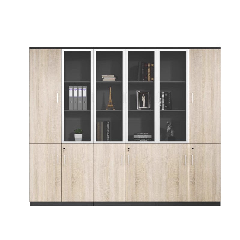 文件資料櫃木質帶鎖保密簡約收納落地多層板式老闆辦公室書櫃-SC-A104