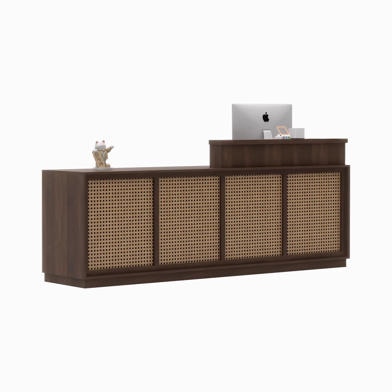 Small simple rattan woven cashier counter, reception desk for beauty salons, clothing stores, shops, custom bar table, minimalist counter RD-A61