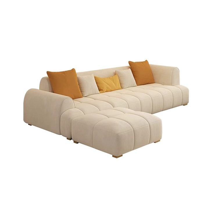 リビングソファー 応接ソファ リビング 高級感 本革 シリコンフィル ラテックス ポリエステル生地 PUレザー 人間工学 ベージュ カスタマイズ可能 SF-A8