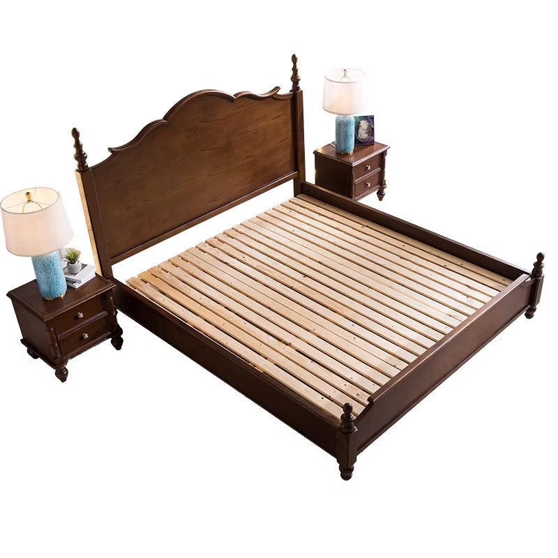 美式輕奢實木床雙人大床現代簡約白蠟木婚床臥室家具SRC-A06