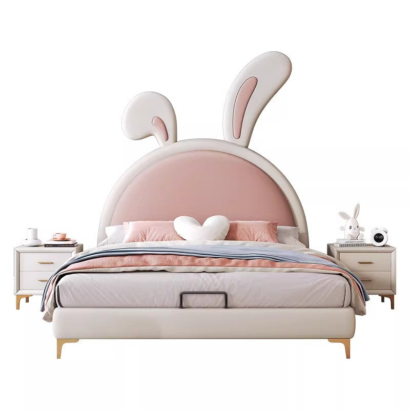 Cartoon Rabbit Toddler Bed Kids Girl Princess Bed Modern Minimalist Bedroom Single Solid Wood Bed SRC-A04