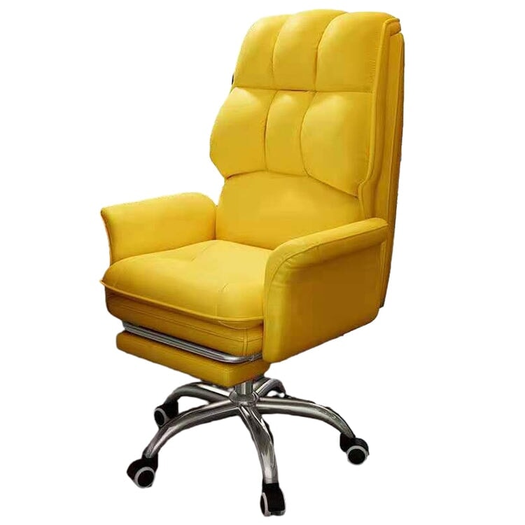 Office chair, task chair, swivel chair, height adjustable, 360-degree rotation, ergonomic, double-layer cushioning, plated, with armrests, with footrest, simple and stylish, OC-A47