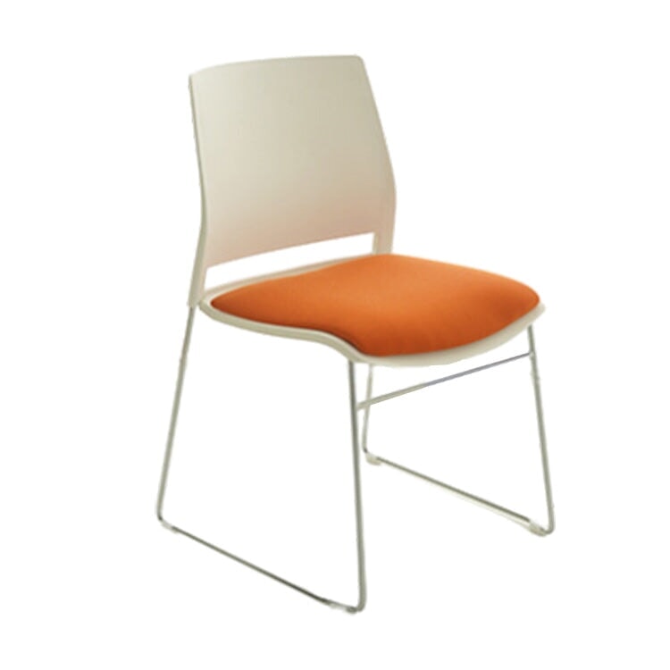 Stackable office chair, space-saving design, cotton and linen fabric, steel frame, non-slip rubber, OC-A42