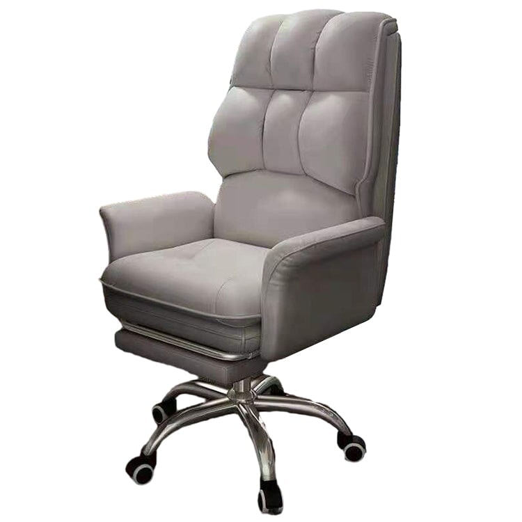 Office chair, task chair, swivel chair, height adjustable, 360-degree rotation, ergonomic, double-layer cushioning, plated, with armrests, with footrest, simple and stylish, OC-A47