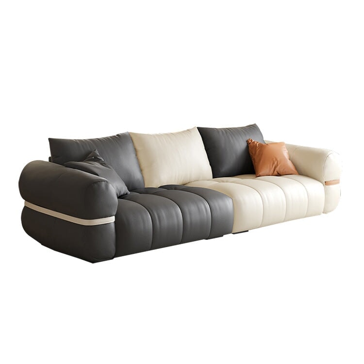 時尚盤腿沙發,地板沙發,仿麂皮聚酯纖維面料,高密度聚氨酯泡沫,乳膠坐墊,天然木框架,織帶,米色,可定制,SF-A7