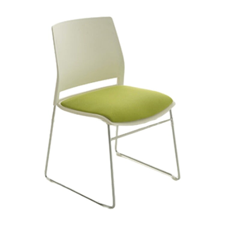 Stackable office chair, space-saving design, cotton and linen fabric, steel frame, non-slip rubber, OC-A42