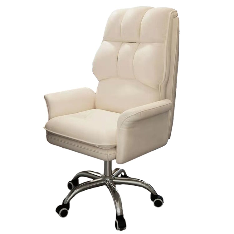 Office chair, task chair, swivel chair, height adjustable, 360-degree rotation, ergonomic, double-layer cushioning, plated, with armrests, with footrest, simple and stylish, OC-A47
