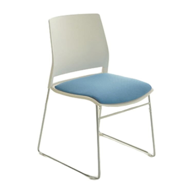 Stackable office chair, space-saving design, cotton and linen fabric, steel frame, non-slip rubber, OC-A42