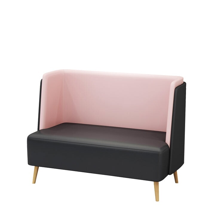 簡約設計的沙發套裝,採用大理石紋PVC皮革布料,高密度聚氨酯泡棉填充,天然木質框架。粉紅色,可客製化。 CT-A16
