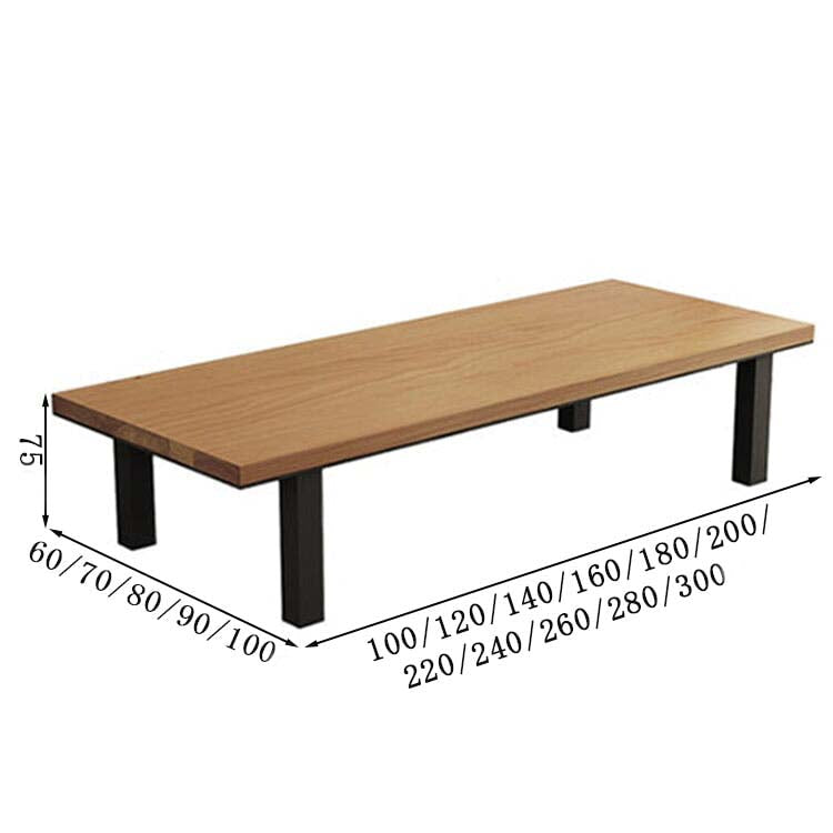 Conference table, business negotiation table, flat office desk, wood grain finish, natural wood, iron legs, spacious, minimalist, natural, customizable, MT-A32