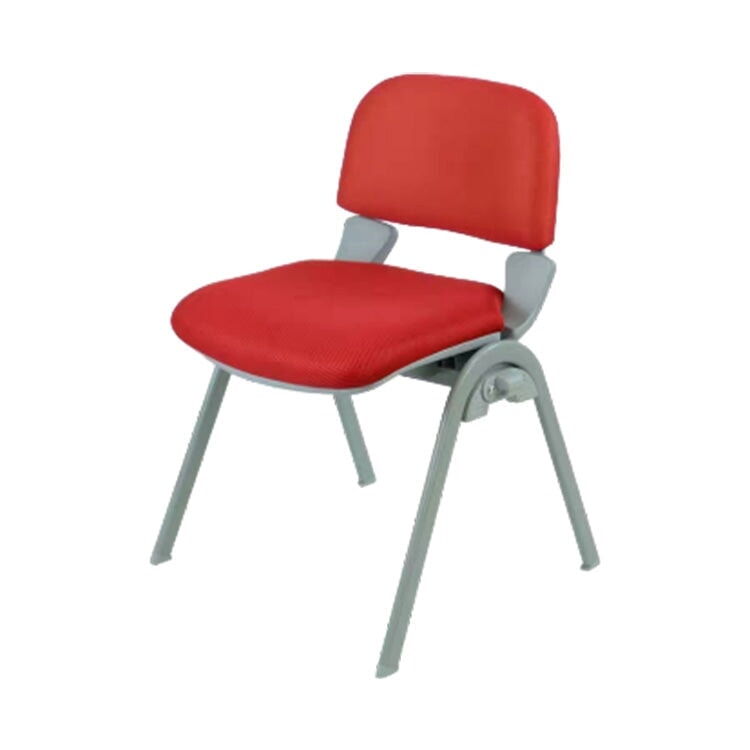 Space-saving, stackable office chair with curved design, double-layered polyurethane foam, carbon steel legs, ABS resin structure, and non-slip breathable design (OC-A34)